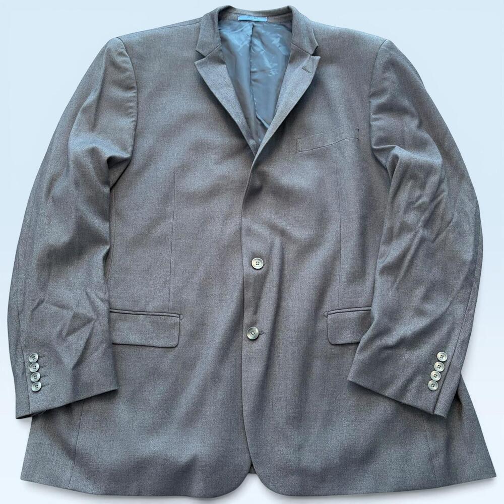 Cavelli Uomo Blazer Mens 52L Gray PINOT Suit Jacket Two Button Notch Lapel